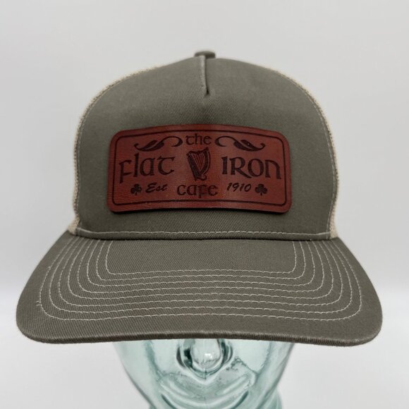 The Flat Iron Cafe Hat Outdoor Cap Snapback Adult OS Adjustable Mesh Trucker - Picture 1 of 9